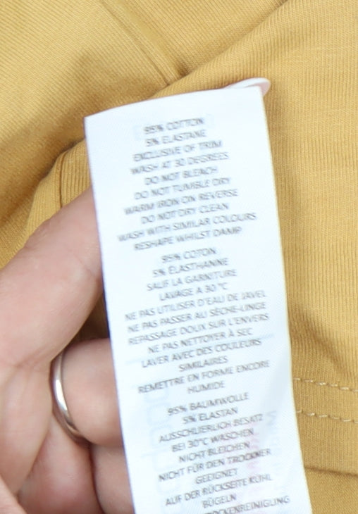 Boohoo Women's Yellow Bodycon Dress, Size 14, Midi