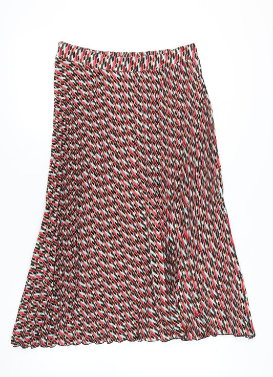 Marks and Spencer Women's Multicoloured Pleated Skirt Size 14