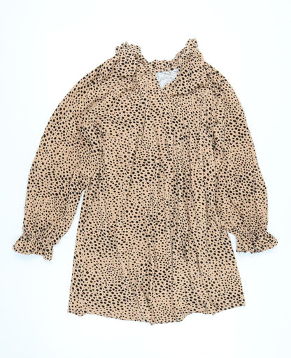 ASOS Design Women’s Beige Animal Print Shift Dress