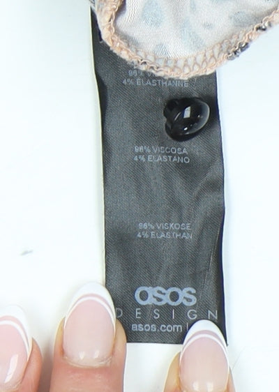 ASOS Design Women’s Beige Animal Print Shift Dress