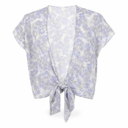 Next Women's Blue Floral Kimono Blouse Size 12