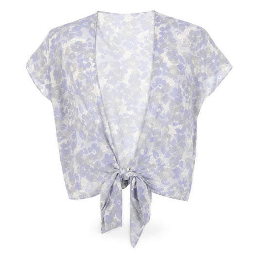 Next Women's Blue Floral Kimono Blouse Size 12
