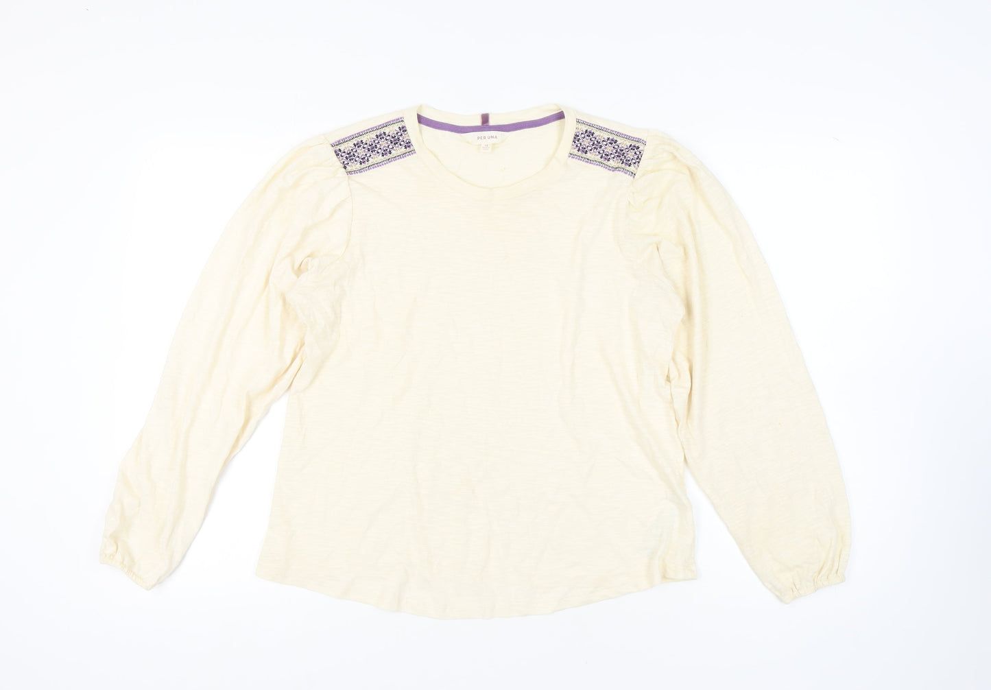 Womens UK Size 14 Marks and Spencer Ivory Basic Blouse