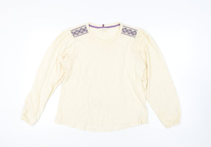 Womens UK Size 14 Marks and Spencer Ivory Basic Blouse