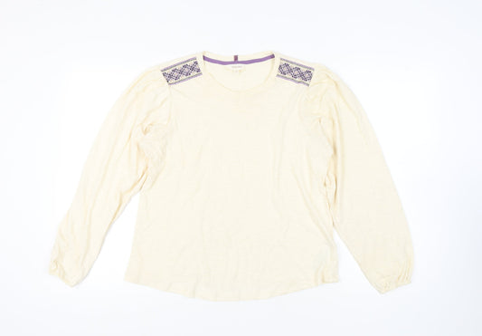 Womens UK Size 14 Marks and Spencer Ivory Basic Blouse
