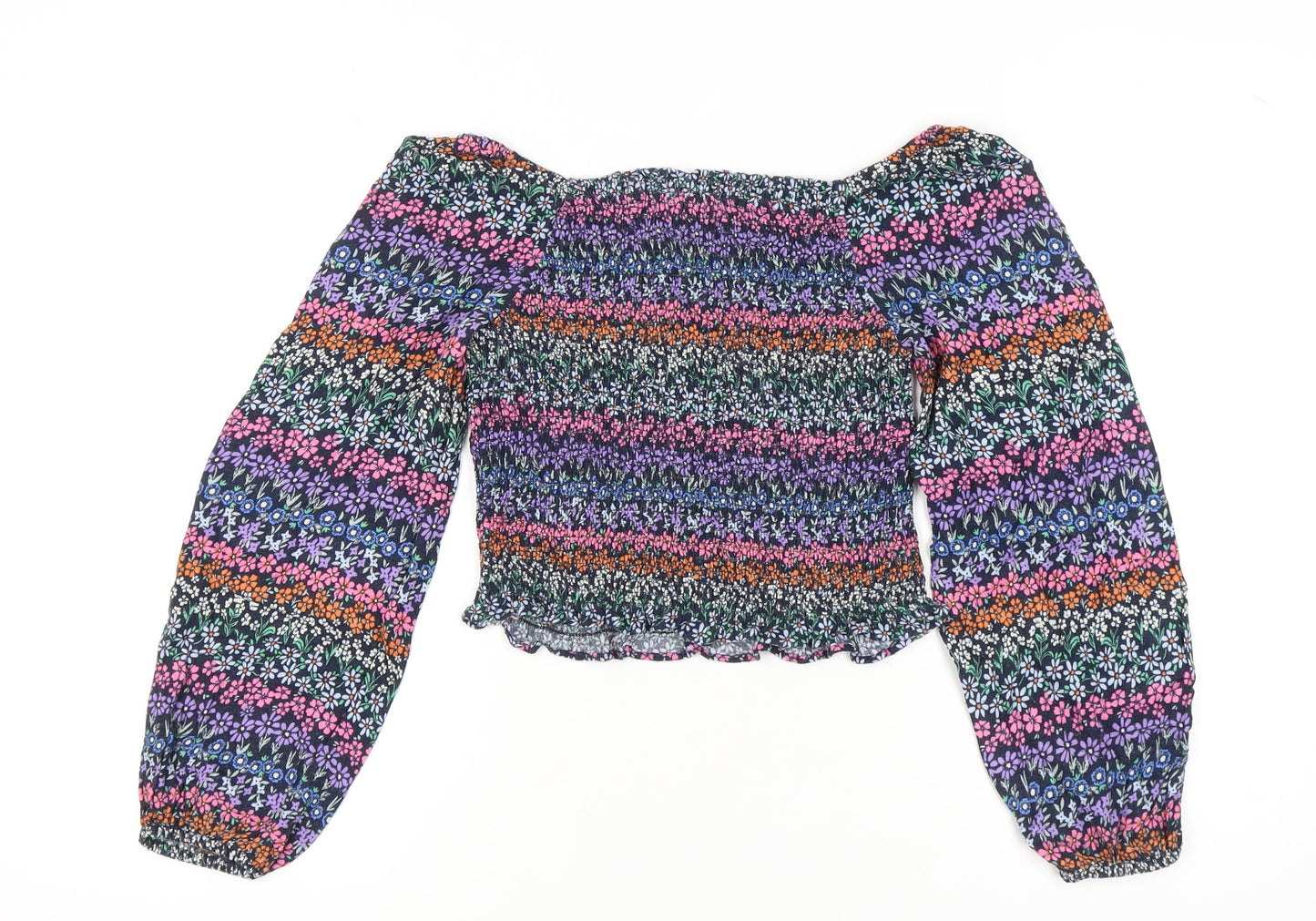 Marks and Spencer Girls Multicoloured Floral Blouse 12-13 Years