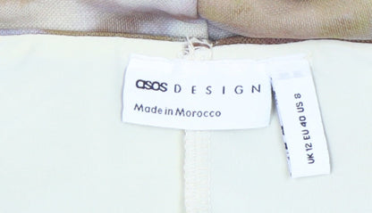 ASOS DESIGN Women's Multicoloured Strapless Dress Size 12