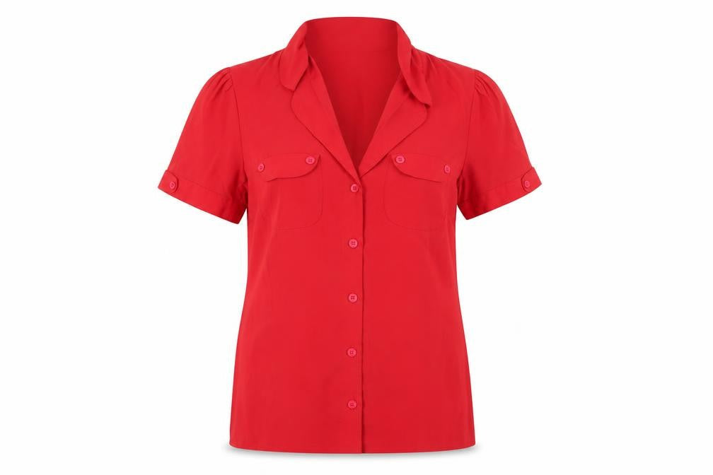 Womens UK Size 8 NEXT Red  Button-Up