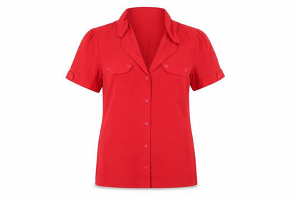 Womens UK Size 8 NEXT Red  Button-Up