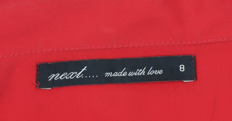 Womens UK Size 8 NEXT Red  Button-Up