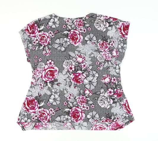David Emanuel Women's Floral Top Size 18 Multicoloured