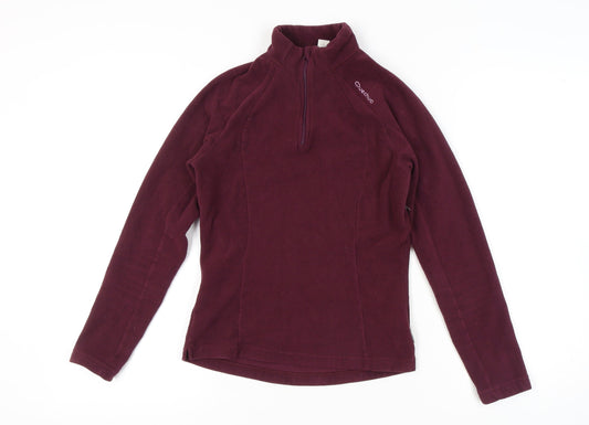 Decathlon Women's Purple High Neck Pullover Sweatshirt