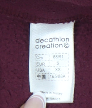 Decathlon Women's Purple High Neck Pullover Sweatshirt