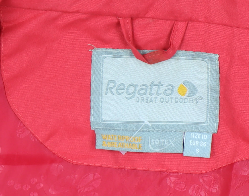 Womens UK Size 10 Regatta Red Rain Coat