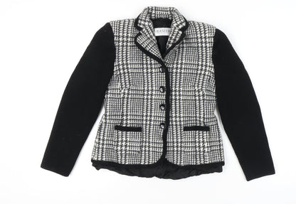 Basler Women's Black Houndstooth Blazer Size 12