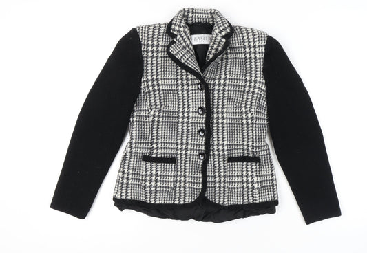 Basler Women's Black Houndstooth Blazer Size 12