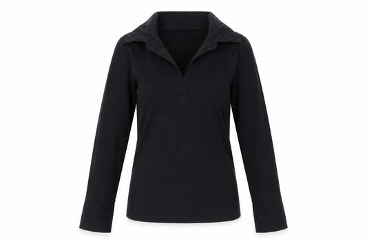 d.e.c.k. by Decollage Women's Black Long Sleeve Top S