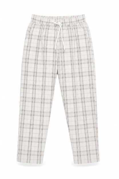 Agora Women's Beige Plaid Trousers, Size S