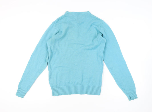 Tommy Hilfiger Men's Blue Wool Pullover Jumper S