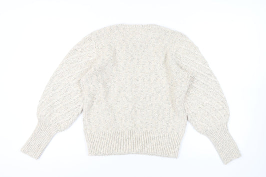 GAP Women's Beige Cable-Knit Pullover Jumper S