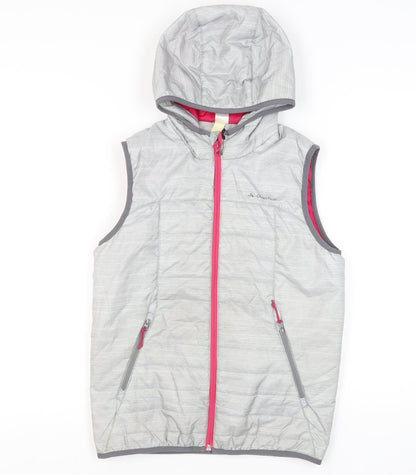 Teens UK Size 12 DECATHLON Grey Puffer Jacket