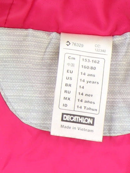 Teens UK Size 12 DECATHLON Grey Puffer Jacket