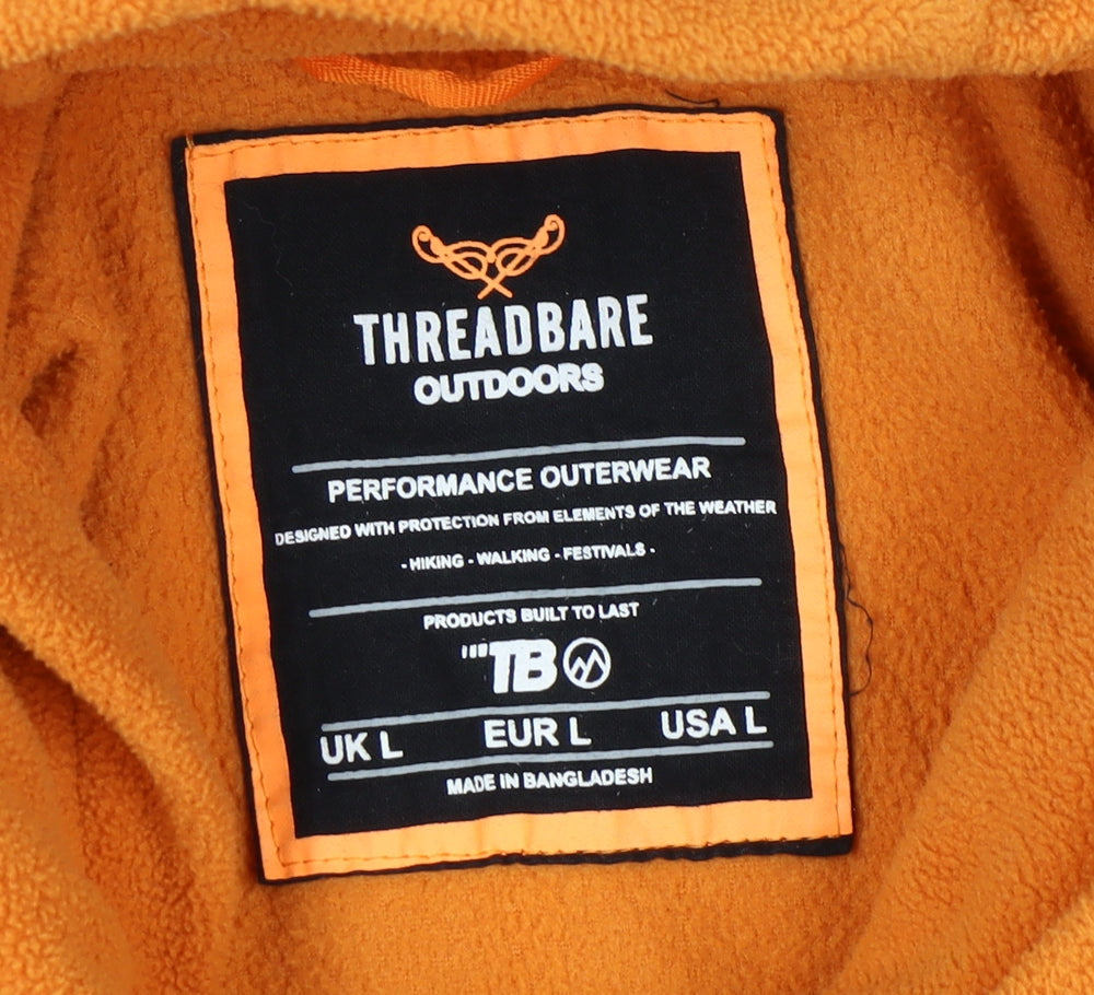 Threadbare Men's Orange Pullover Hoodie, Size L