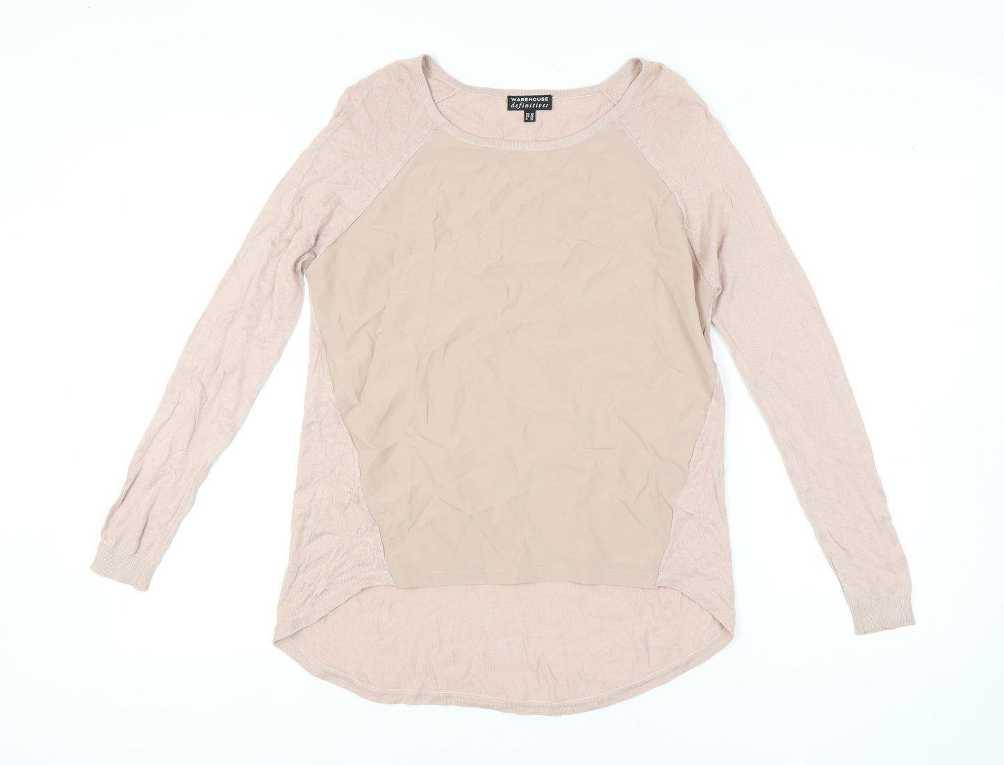 Womens UK Size 10 Warehouse Beige Pullover Jumper