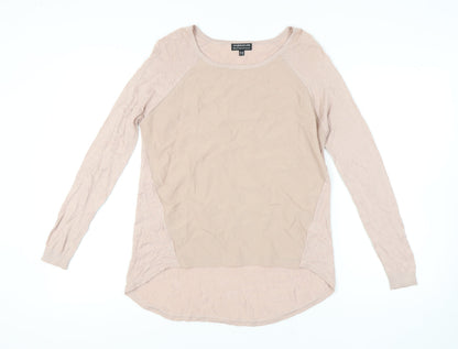 Womens UK Size 10 Warehouse Beige Pullover Jumper
