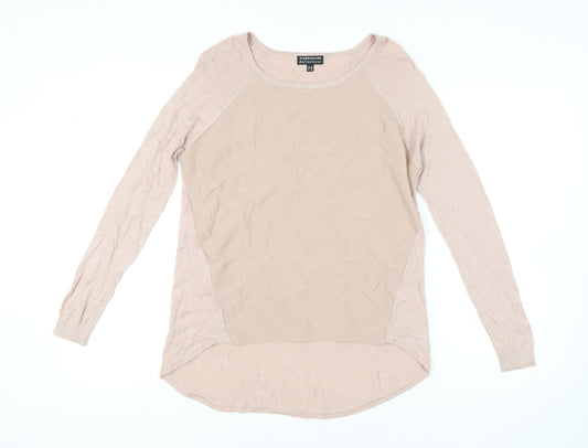 Womens UK Size 10 Warehouse Beige Pullover Jumper