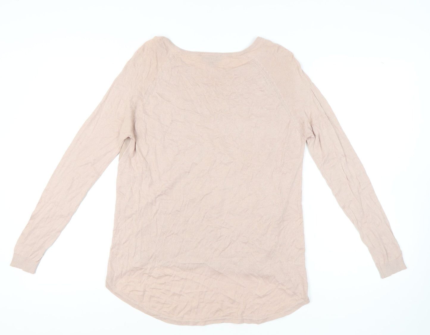 Womens UK Size 10 Warehouse Beige Pullover Jumper