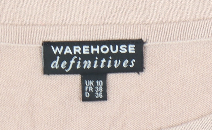 Womens UK Size 10 Warehouse Beige Pullover Jumper