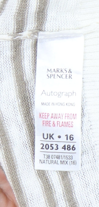 Womens UK Size 16 Marks and Spencer Brown Pullover Jumper