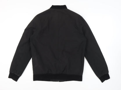 Mens UK Size M Burton Menswear London Black Bomber Jacket