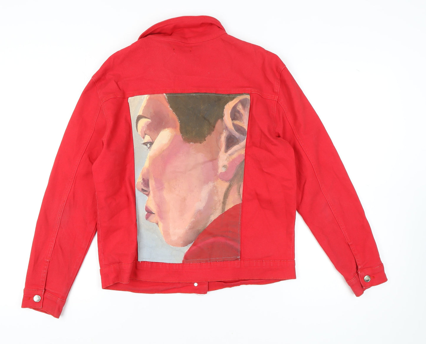 Womens UK Size 10 PRETTYLITTLETHING Red Basic Jacket