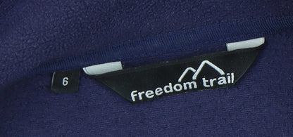 Freedom Trail Women's Blue Henley Fleece Hoodie
