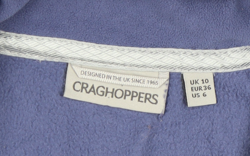 Craghoppers Women's Blue 1/4 Zip Fleece Sweatshirt Size 10