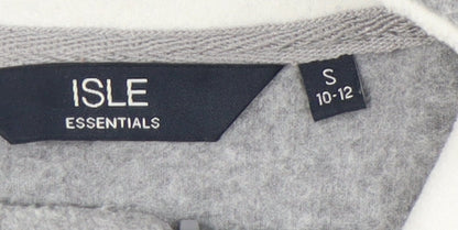 Womens UK Size S ISLE Grey Basic Jacket