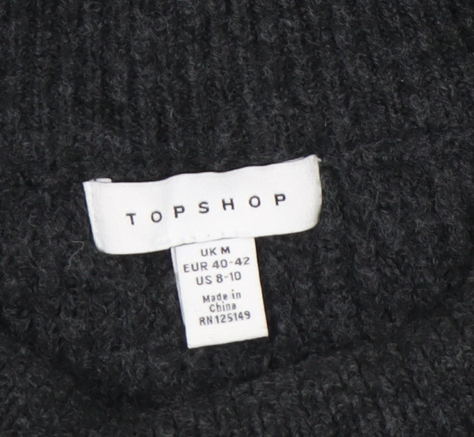 Womens UK Size M Topshop Black Pullover Jumper