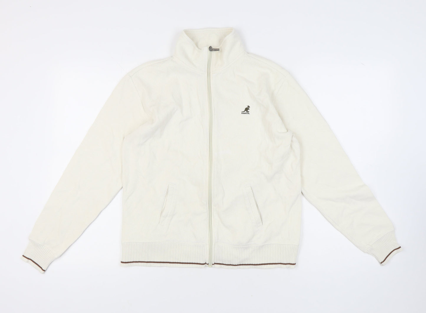 Mens UK Size  Kangol Ivory Full Zip