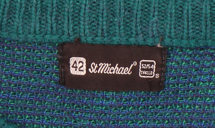 Womens UK Size 14 Marks and Spencer Green Pullover Jumper