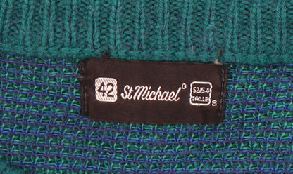 Womens UK Size 14 Marks and Spencer Green Pullover Jumper