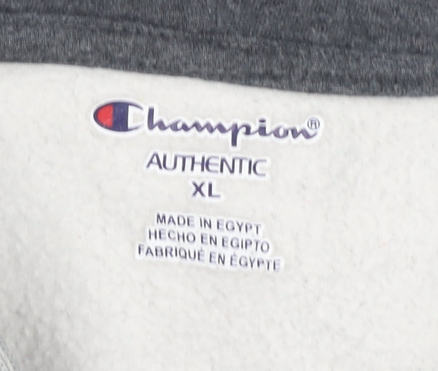 Champion Boys Grey Hoodie XL Full Zip with Logo