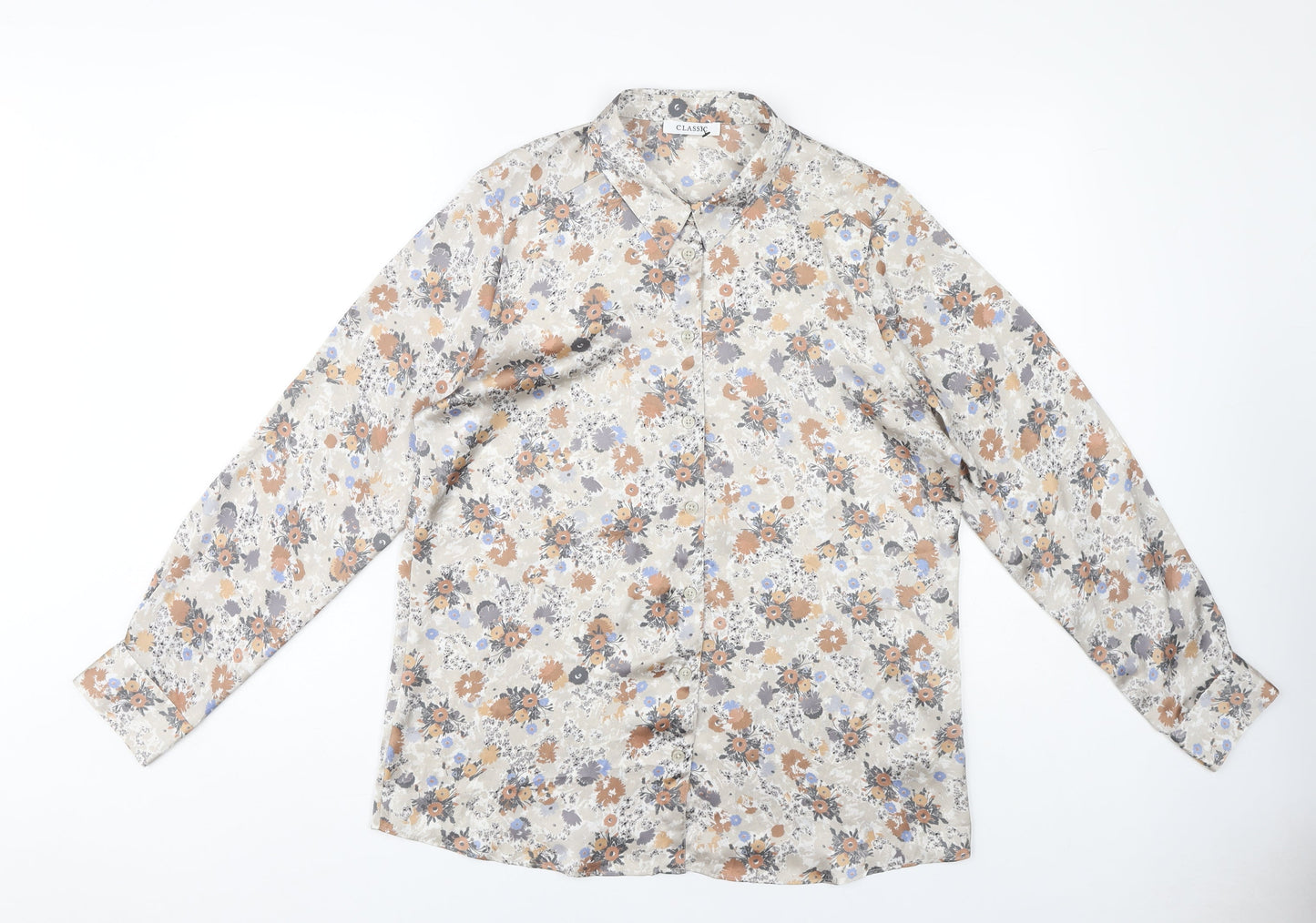 Womens UK Size 14 Marks and Spencer Multicoloured Classic Button-Up