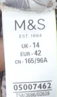 Womens UK Size 14 Marks and Spencer Multicoloured Classic Button-Up