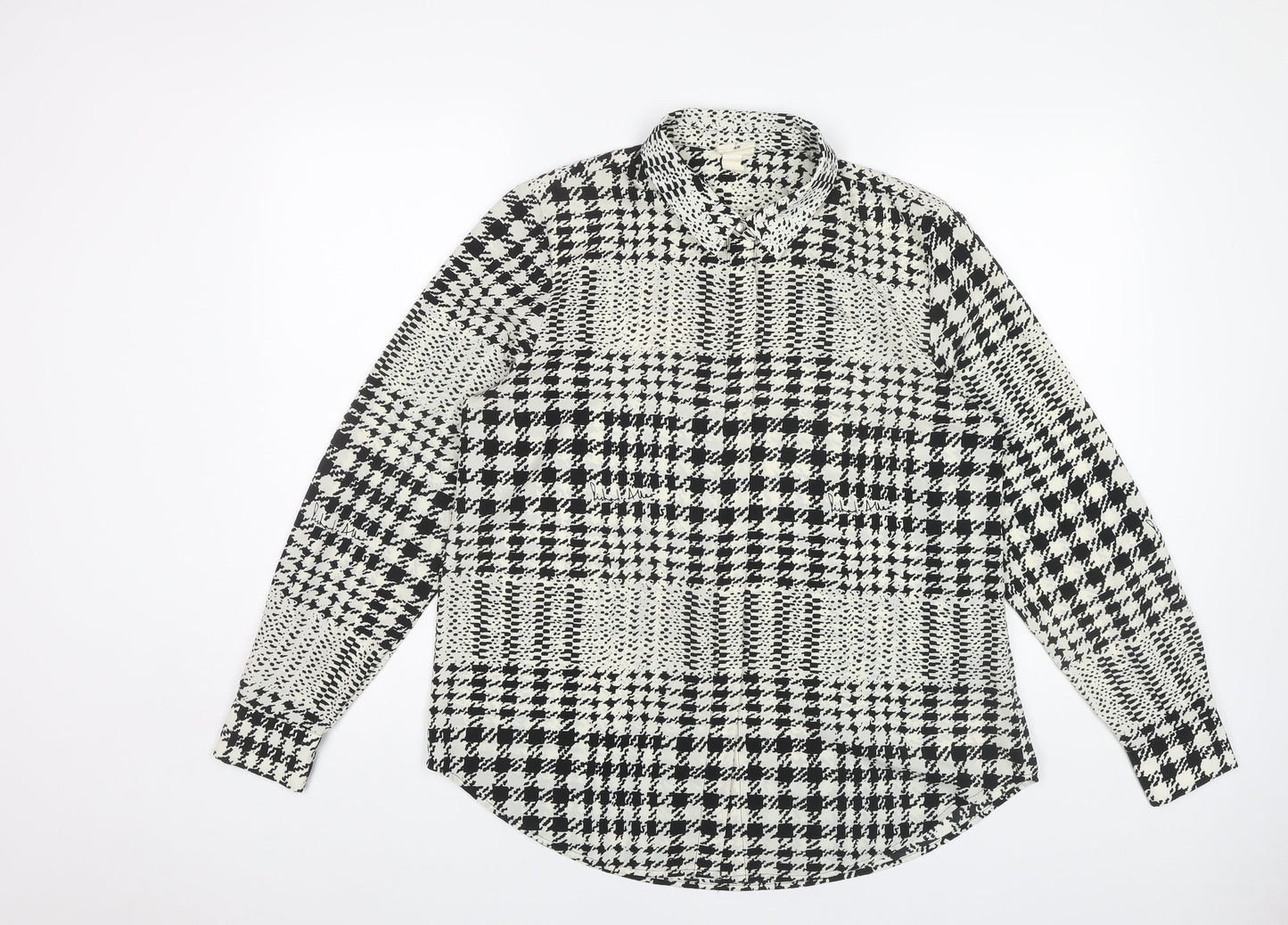 Womens UK Size 12 H&M Black  Button-Up