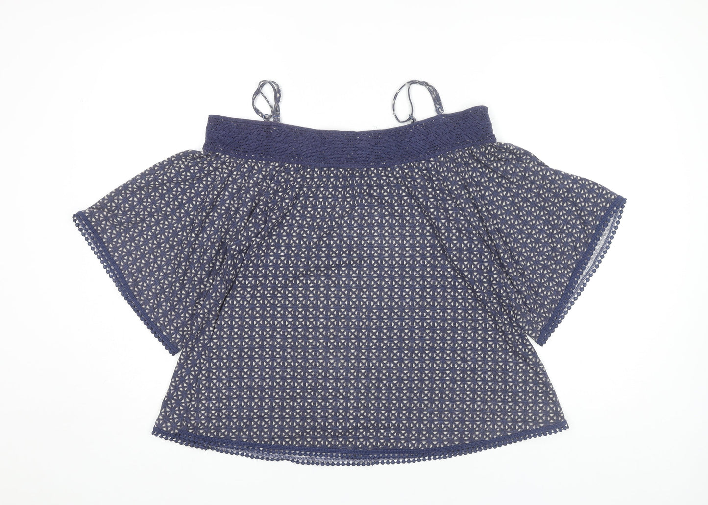 Womens UK Size 8 NEXT Blue Off the Shoulder Blouse