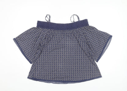 Womens UK Size 8 NEXT Blue Off the Shoulder Blouse