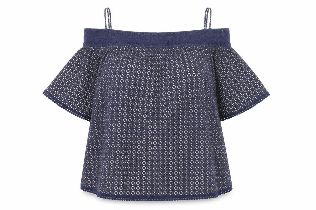 Womens UK Size 8 NEXT Blue Off the Shoulder Blouse