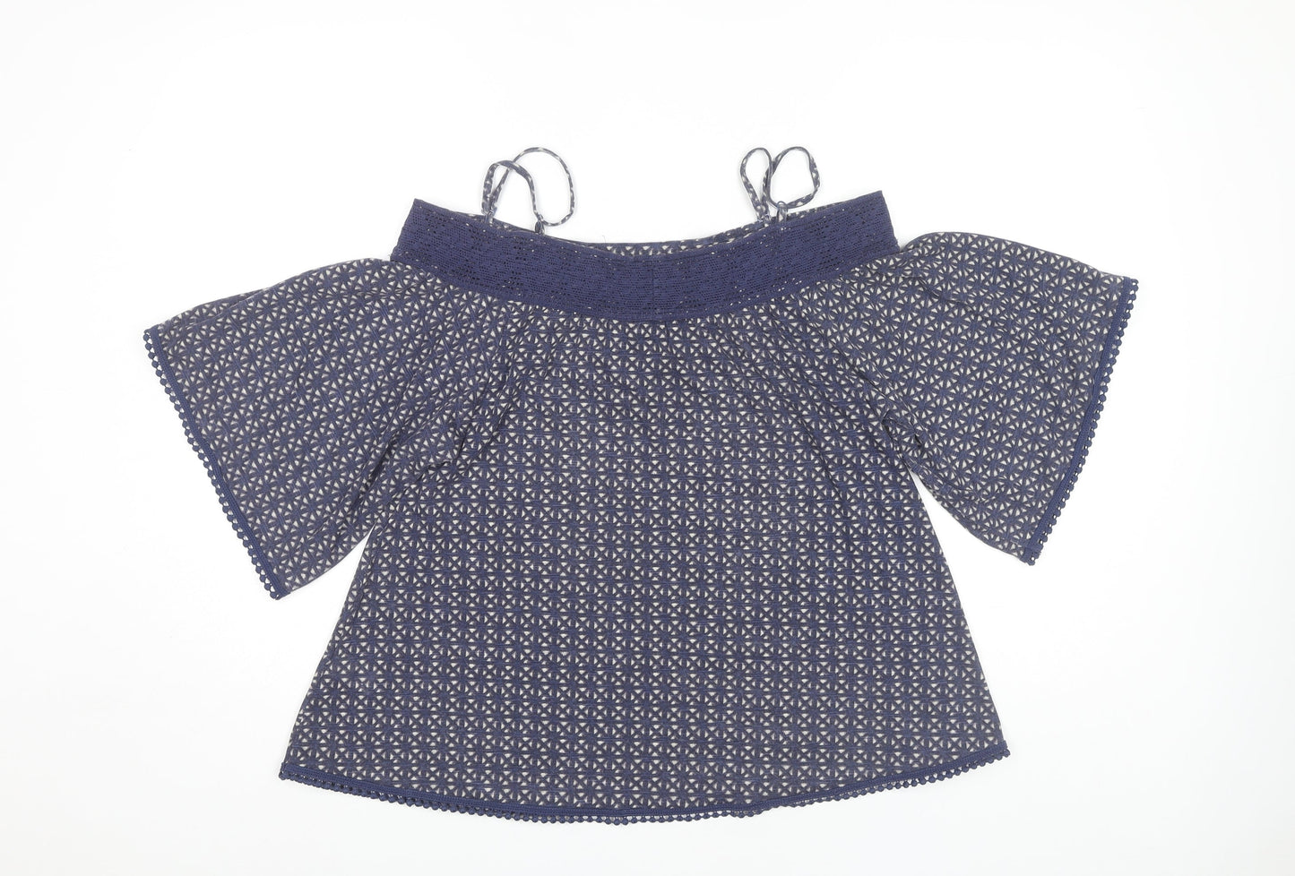 Womens UK Size 8 NEXT Blue Off the Shoulder Blouse